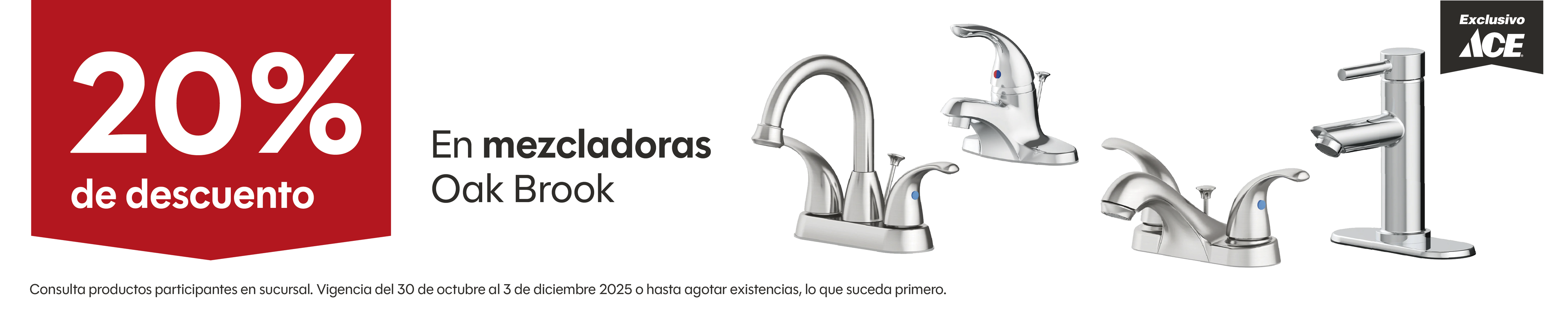 Promo_20% MEZCLADORAS OAK BROOK