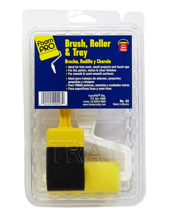 FOAM PRO KIT BROCHA RODILLO Y CHAROLA 3IN (7.62CM)