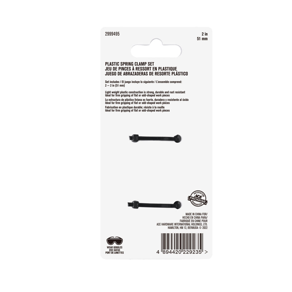 ACE PINZA DE RESORTE DE PLASTICO 2IN (50MM) 2PZ