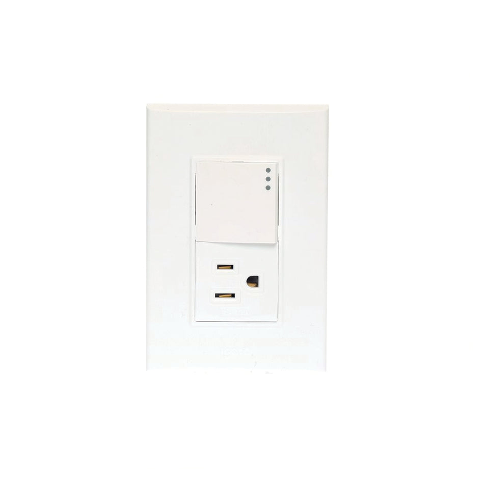 IGOTO SENCILLO INTERRUPTOR W / CONTACTO STYLE BLANCO