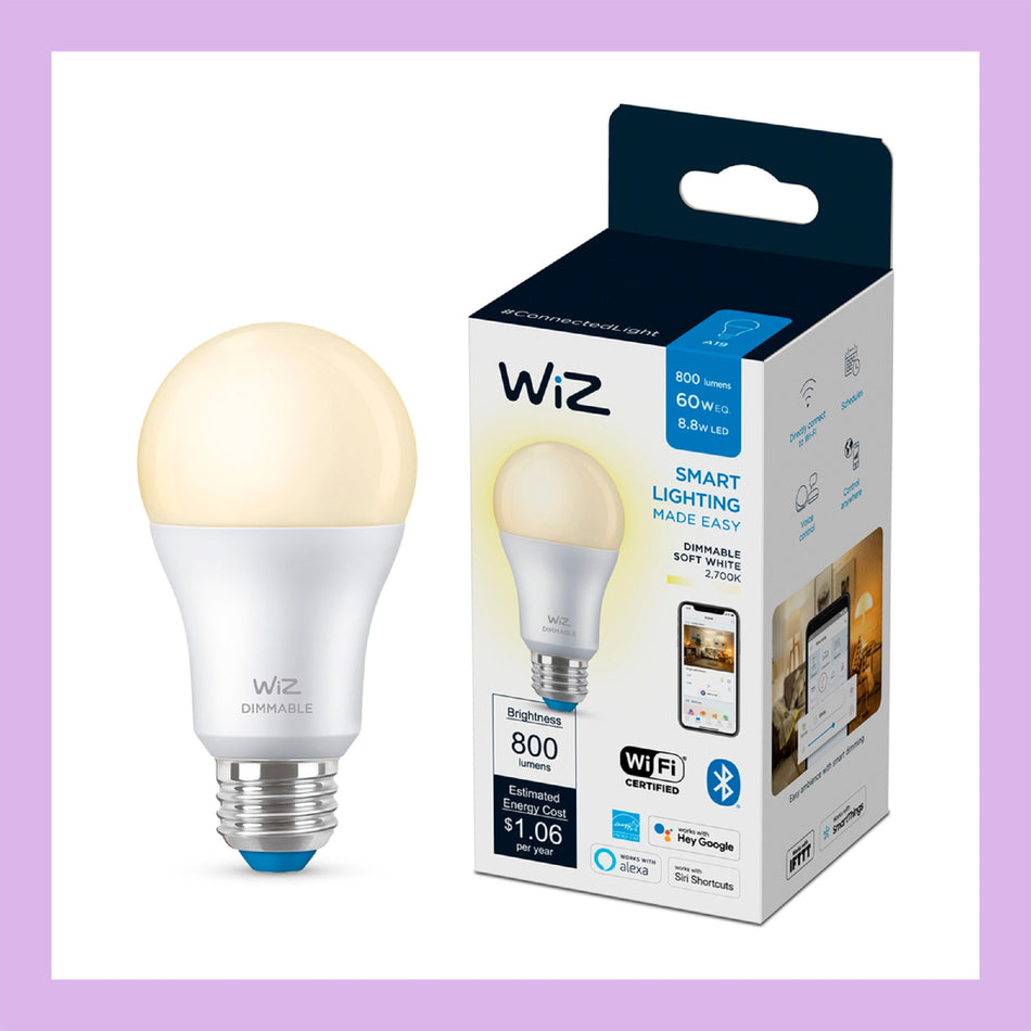 WiZ FOCO INTELIGENTE A19 LUZ CALIDA A FRIA DIMEABLE CONTROL POR WIFI