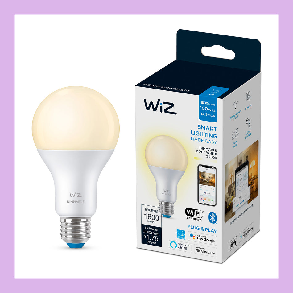 WiZ FOCO INTELIGENTE A21 LUZ CALIDA DIMEABLE CONTROLABLE POR WIFI MAYOR INTENSIDAD DE LUZ