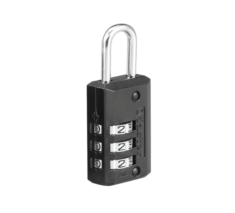 MASTER LOCK CANDADO DE COMBINACION REPROGRAMABLE 20MM DE ANCHO COLOR NEGRO