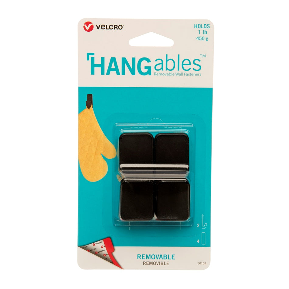 VELCRO GANCHOS SUJETADORES NEGRO PARA PARED REMOVIBLES CAP 450GR
