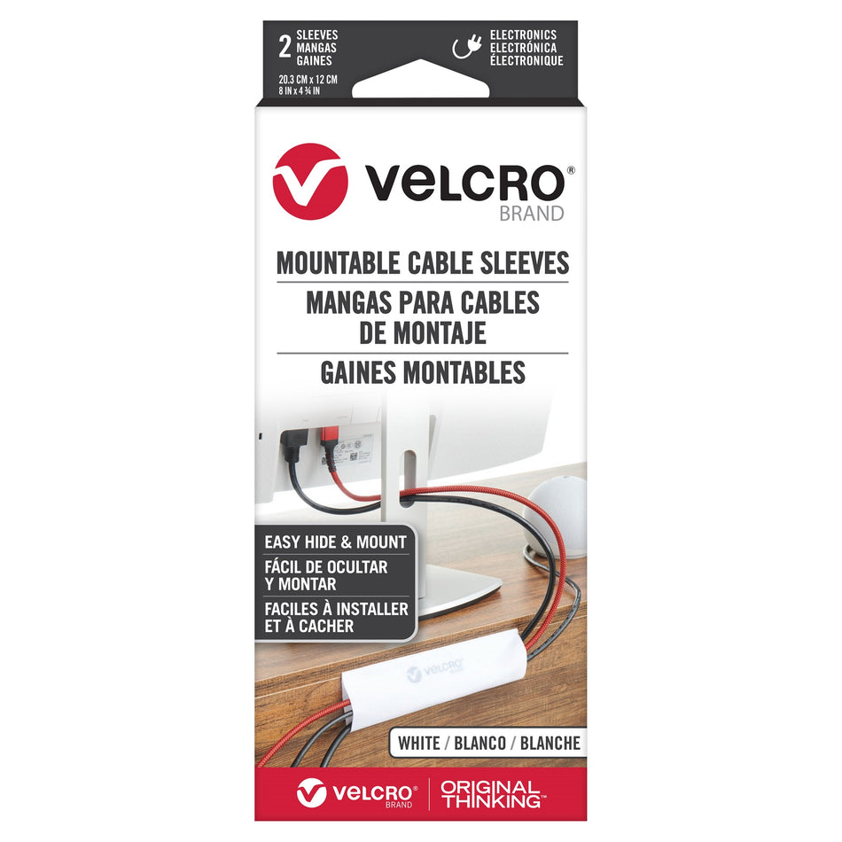 VELCROBRAND MANGAS MONTAJE 2 PZS. DE 20.3X12CM, BLANCO