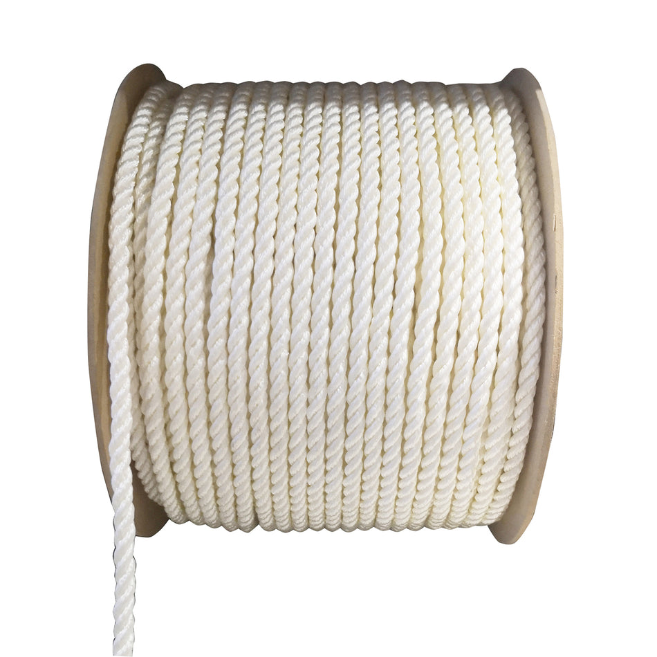 ACE CUERDA DE NAILON TORCIDO BLANCO DE 3/8 DE PULGADA X 540 PIES (0.95 CM X 164 M)