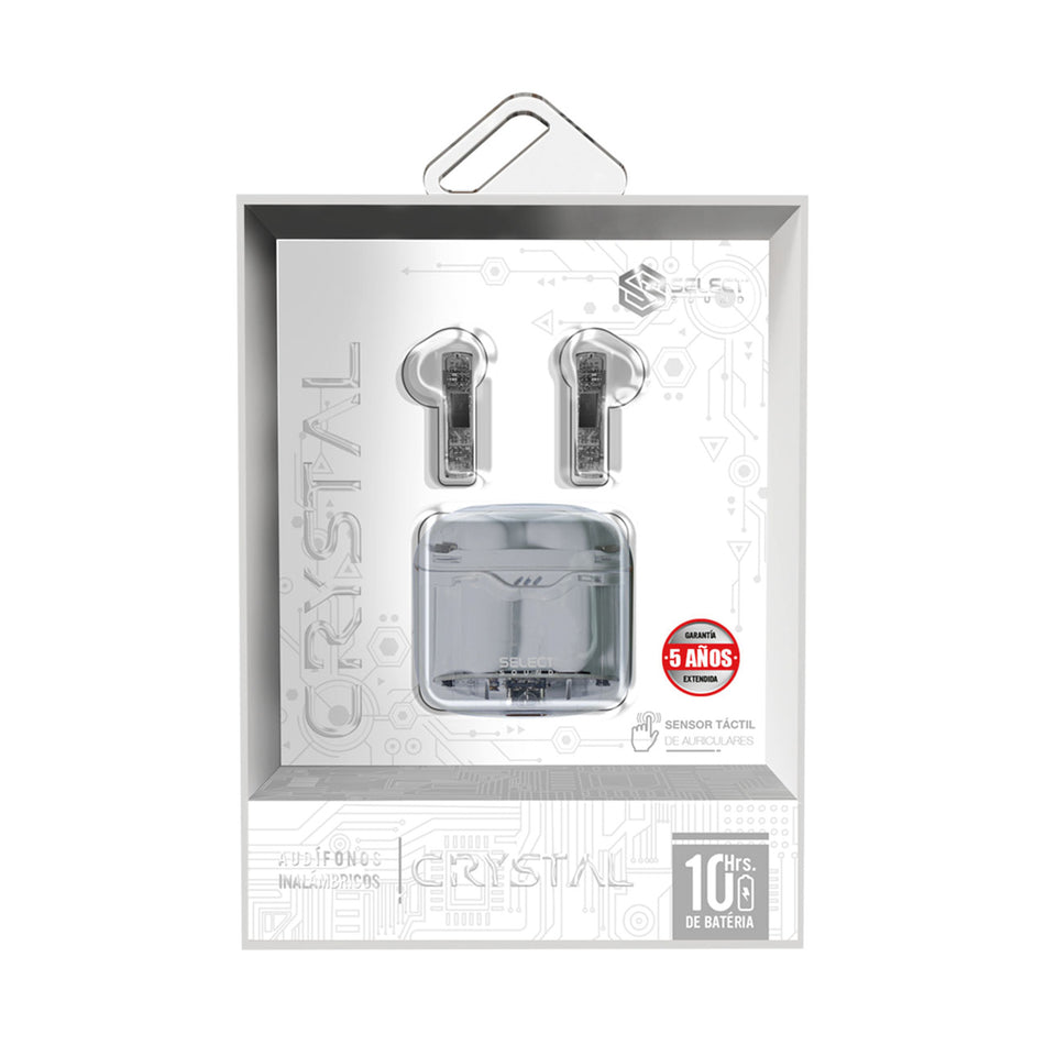 SELECT SOUND AUDIFONO TWS BLUETOOTH CRYSTAL BLANCO
