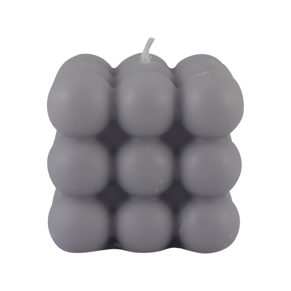 CONCEPTS LIFE VELA CUBO BURBUJA GRIS 6.2X6.2X5.9CM