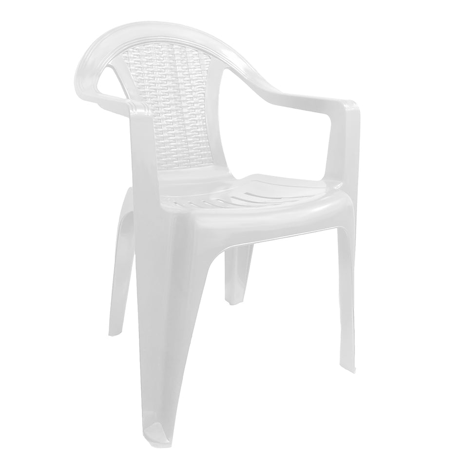 PLASTIC TRENDS SILLA RATAN BLANCO