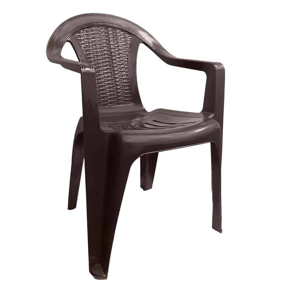 PLASTIC TRENDS SILLA RATAN CHOCOLATE