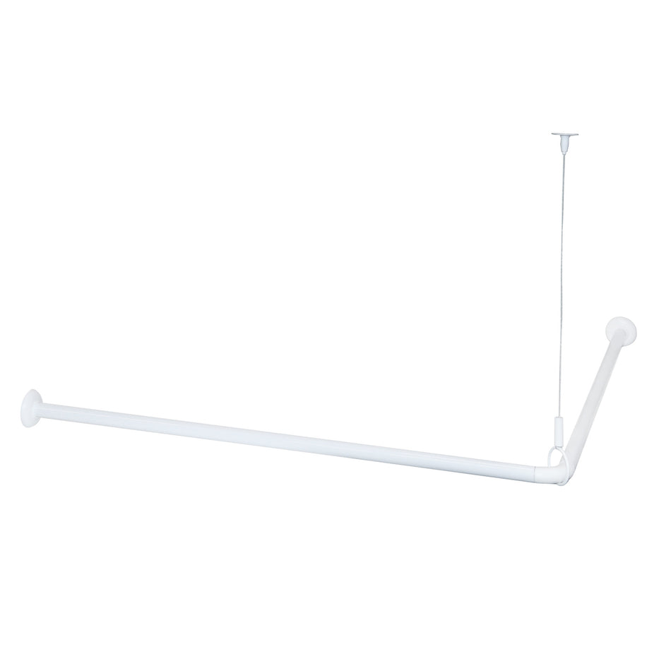 KENNEY BARRA L PARA CORTINA MONTAJE PERMANENTE BLANCA 96.5CM CADA LADO