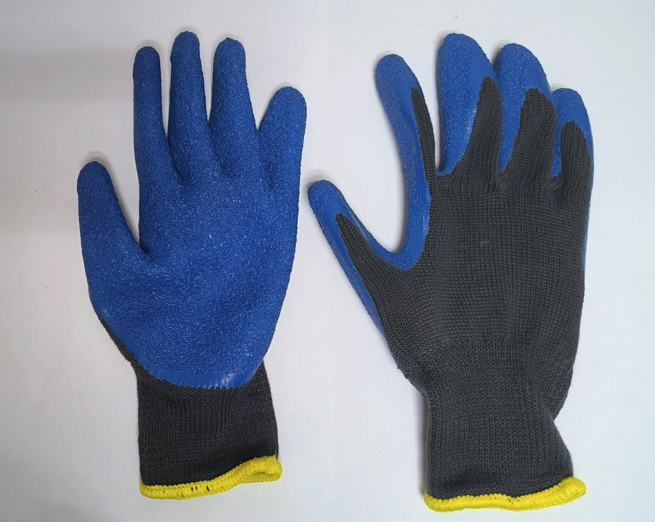 GUANTES DE TRABAJO ACE RECUBIERTOS DE LATEX AZUL/GRIS L