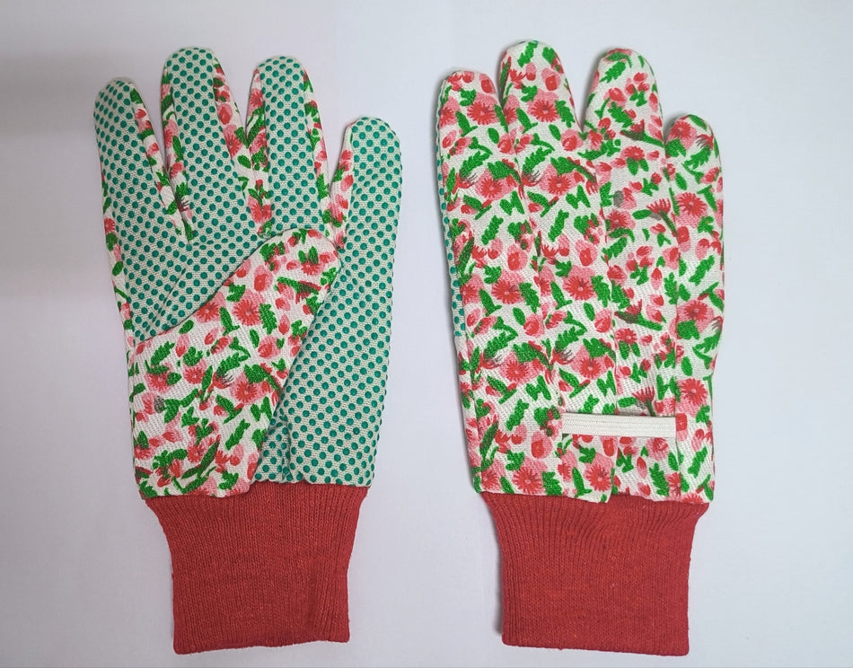 ACE WOMENS CHORE DOTTED GLOVES M