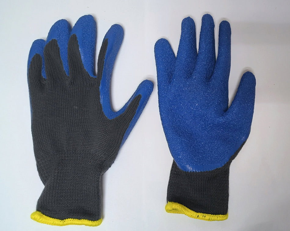 GUANTES DE TRABAJO ACE RECUBIERTOS DE LATEX AZUL/GRIS M