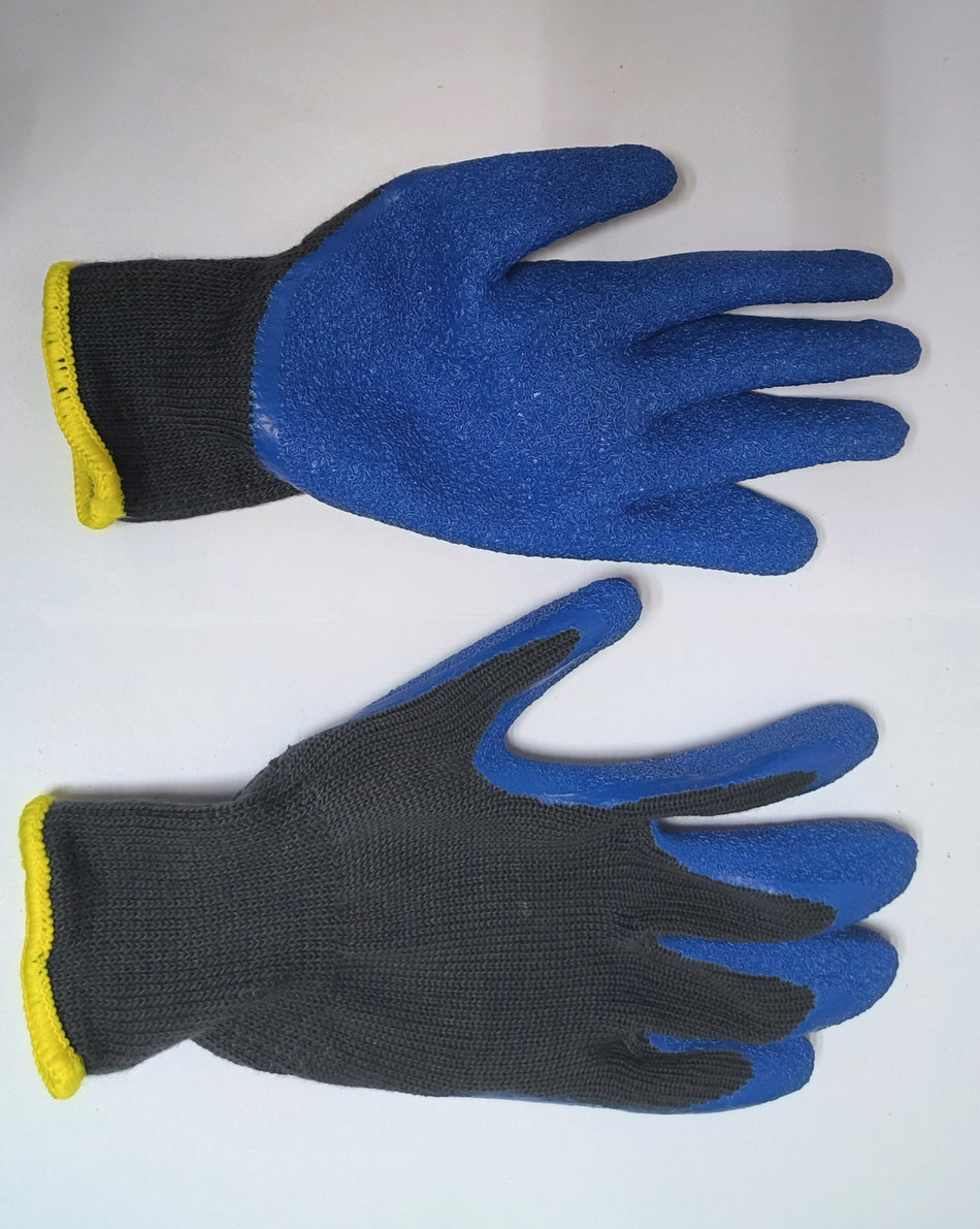 GUANTES DE TRABAJO ACE RECUBIERTOS DE LATEX AZUL/GRIS S