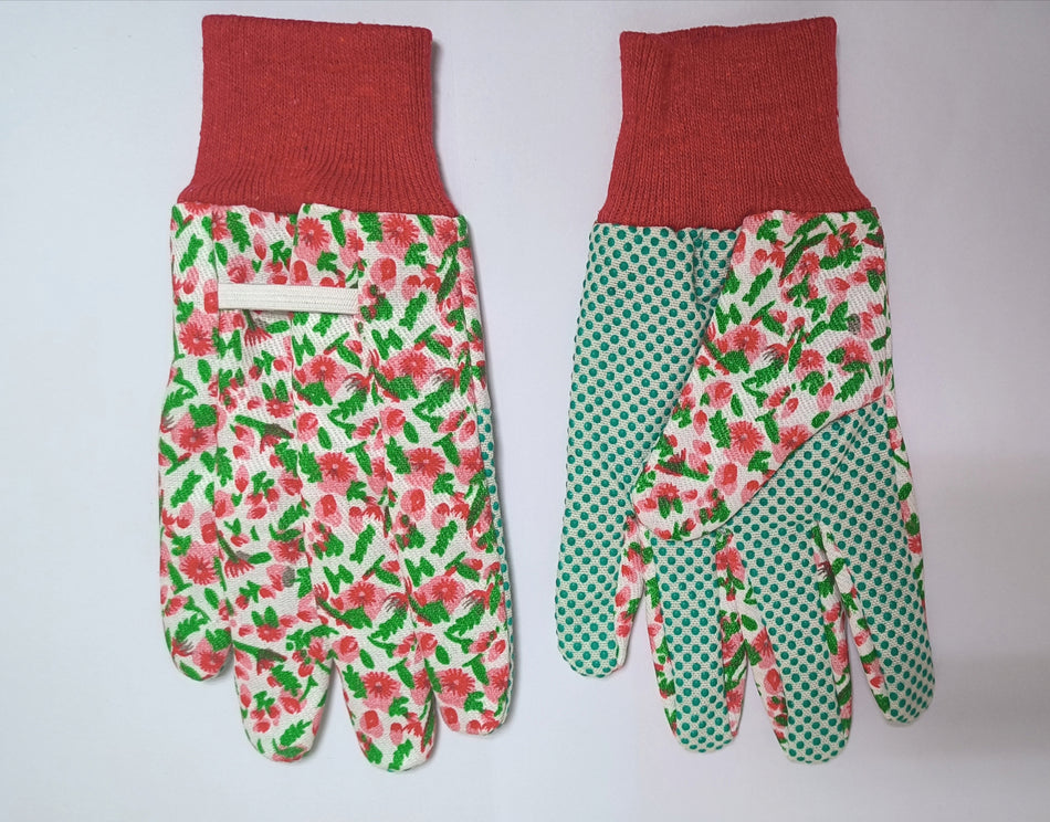 ACE WOMENS CHORE DOTTED GLOVES L