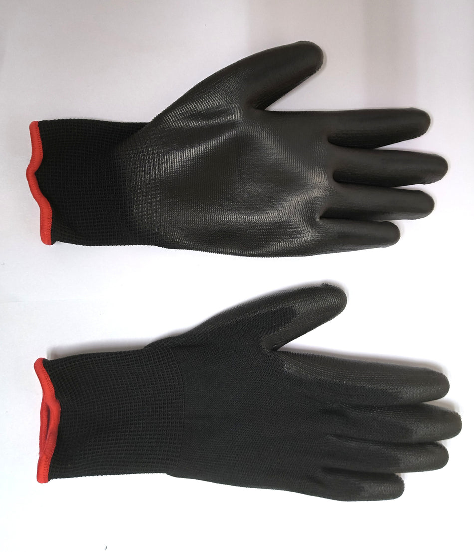 GUANTES DE TRABAJO ACE RECUBIERTOS DE POLIURETANO PARA INTERIOR/EXTERIOR NEGRO L