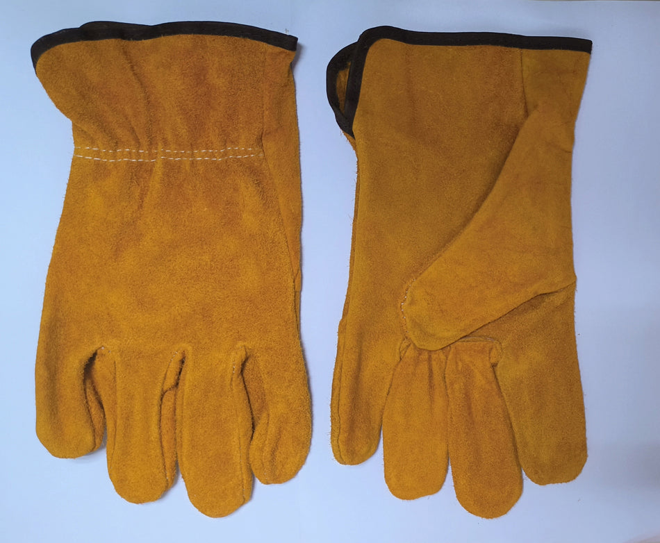 GUANTES ACE SERRAJE VACUNO CON PUÑO ELESTIC TAN M