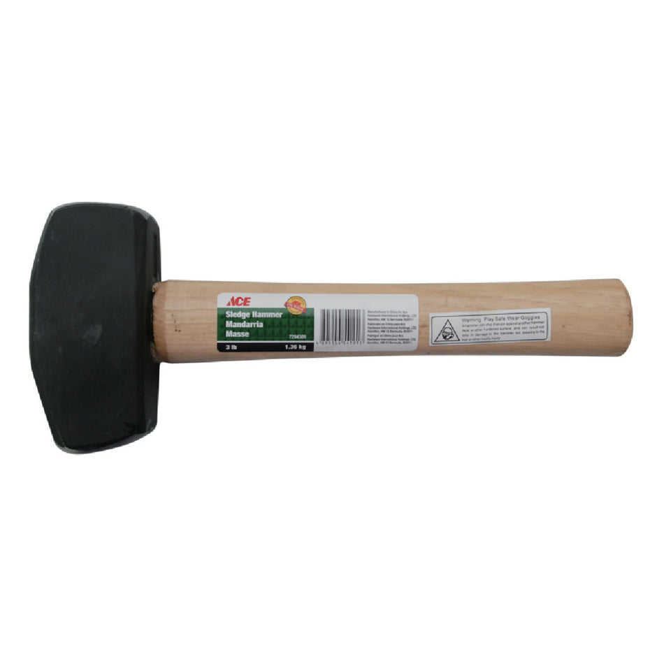 ACE MARTILLO CUADRADO CON MANGO DE NUEZ 3LB