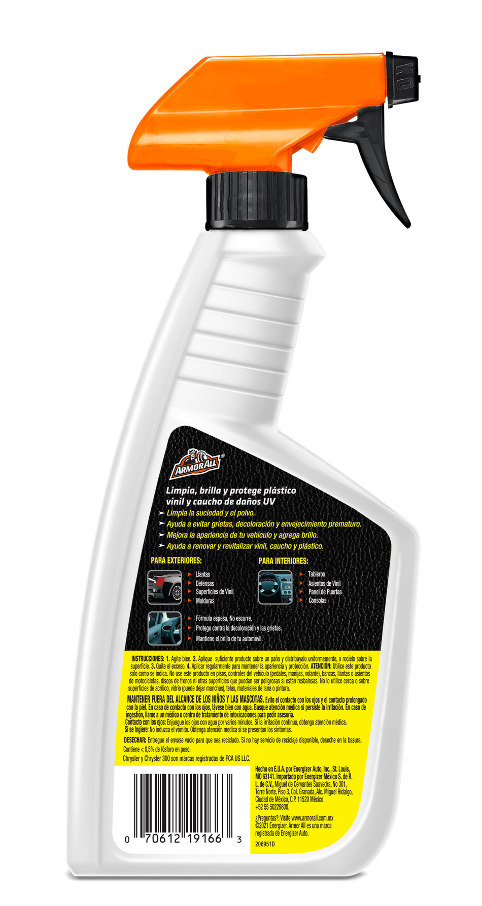 ARMOR ALL PROTECTOR ORIGINAL CON ATOMIZADOR 473ML