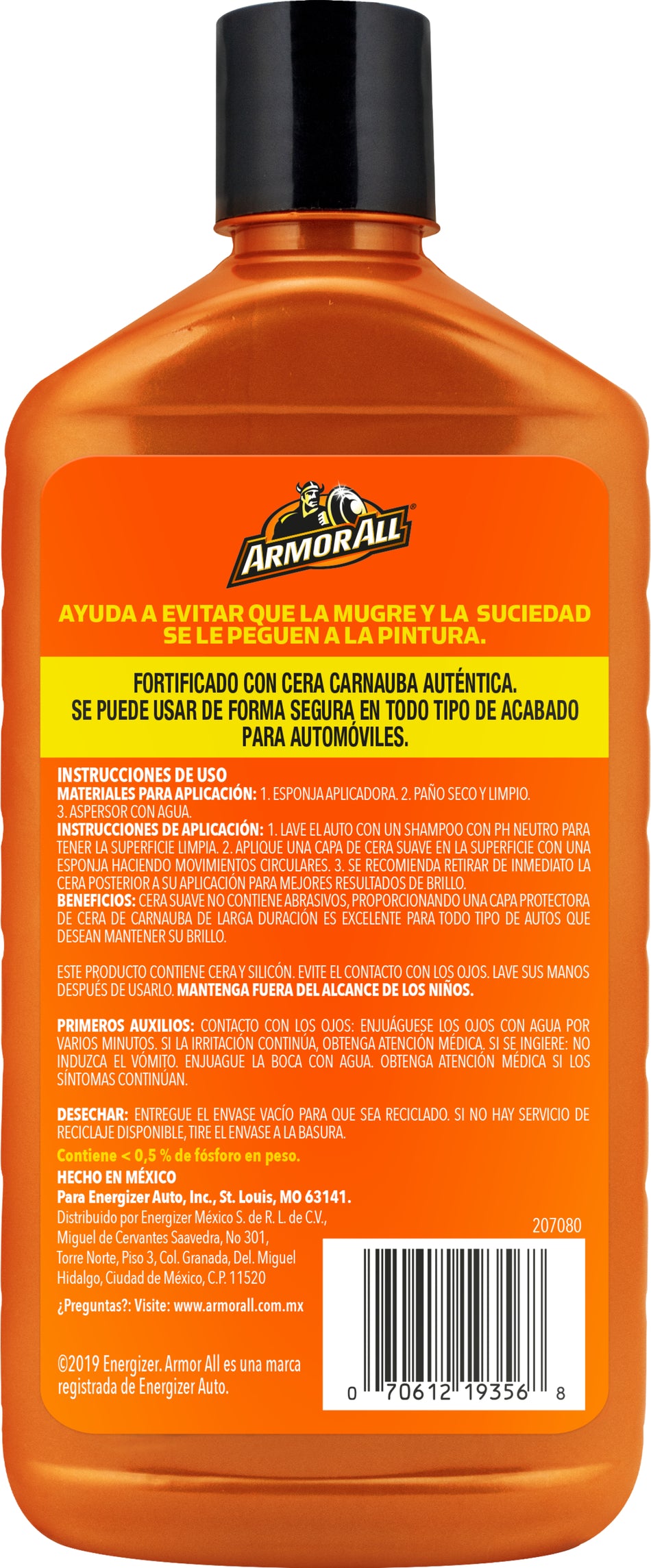 ARMOR ALL ULTRA SHINE CERA SUEVE LIQUIDA 500ML