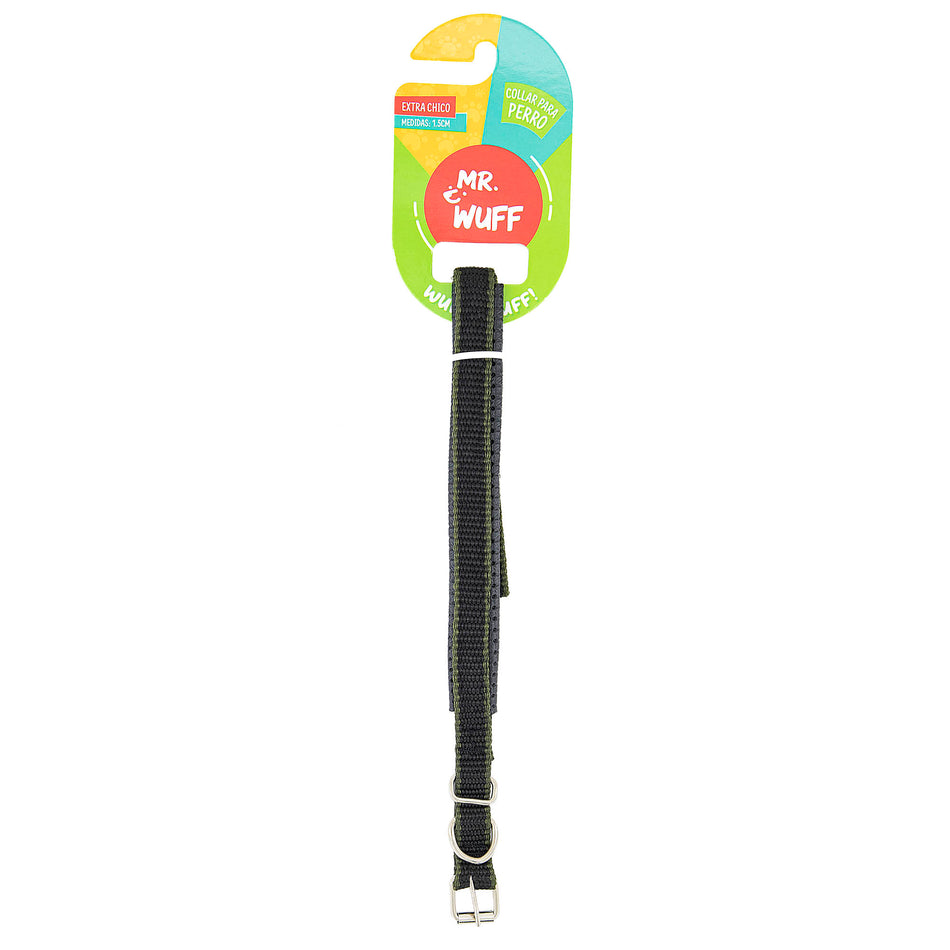 MR WUFF COLLAR PARA PERRO NEGRO MEDIANO 2.5CM