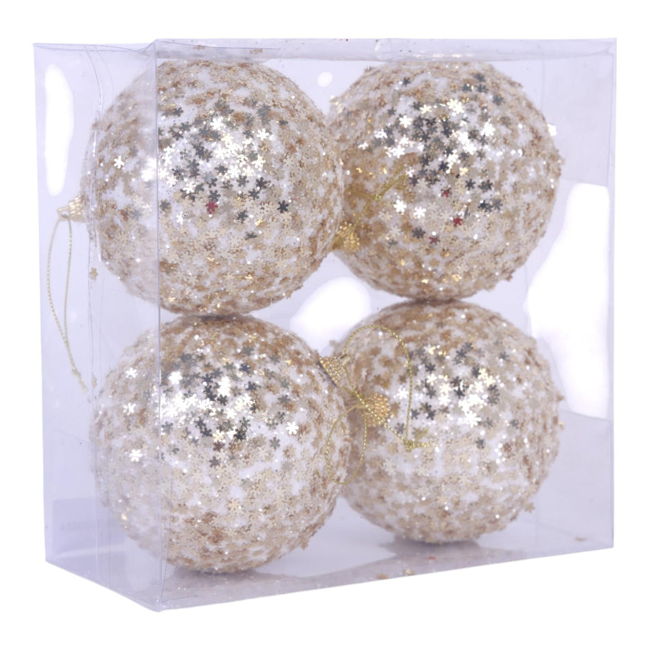 SANTINI JG BOLAS 4PZ 10X10X10CM DORADO
