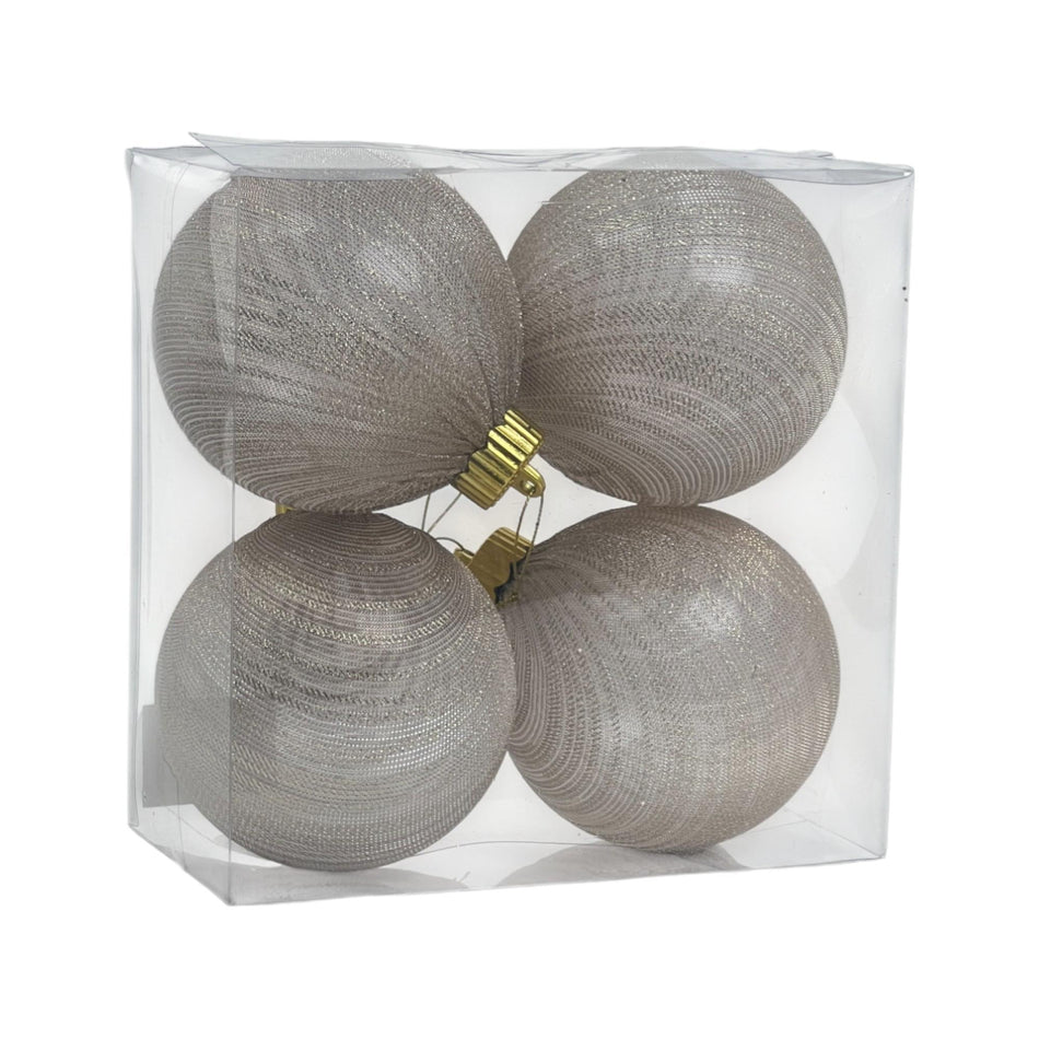SANTINI JG BOLAS DECOR 4PZ 4PZ 10X10X10CM CHAMPAGNE