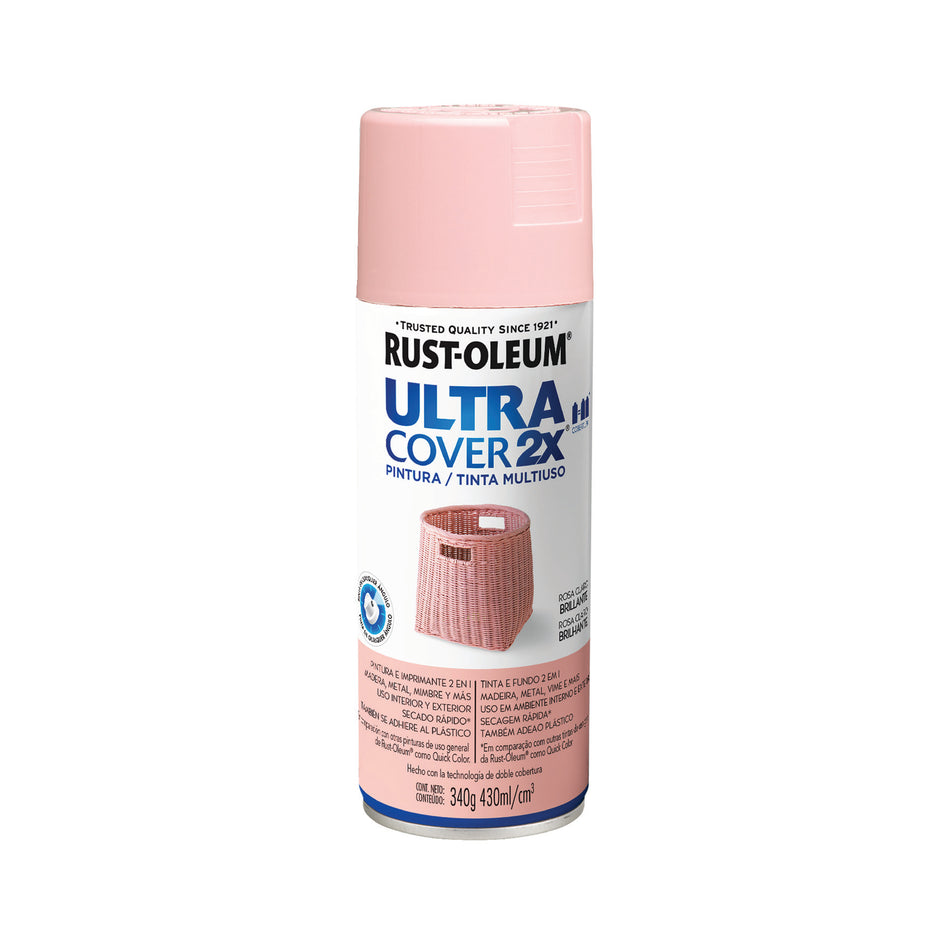 RUST OLEUM PINTURA MULTIUSO EN AEROSOL ACABADO ROSA CLARO BRILLANTE