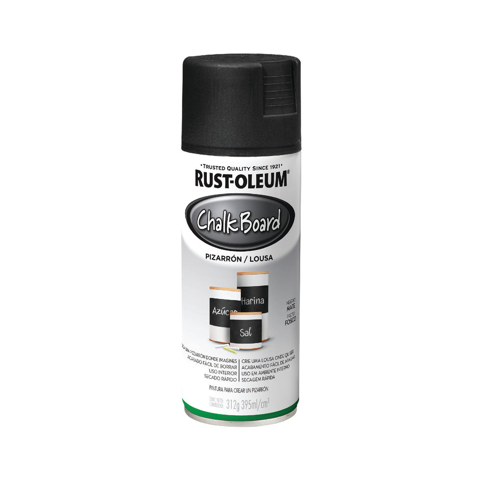 RUST OLEUM CHALKBOARD PIZZARON EN AEROSOL NEGRO MATE