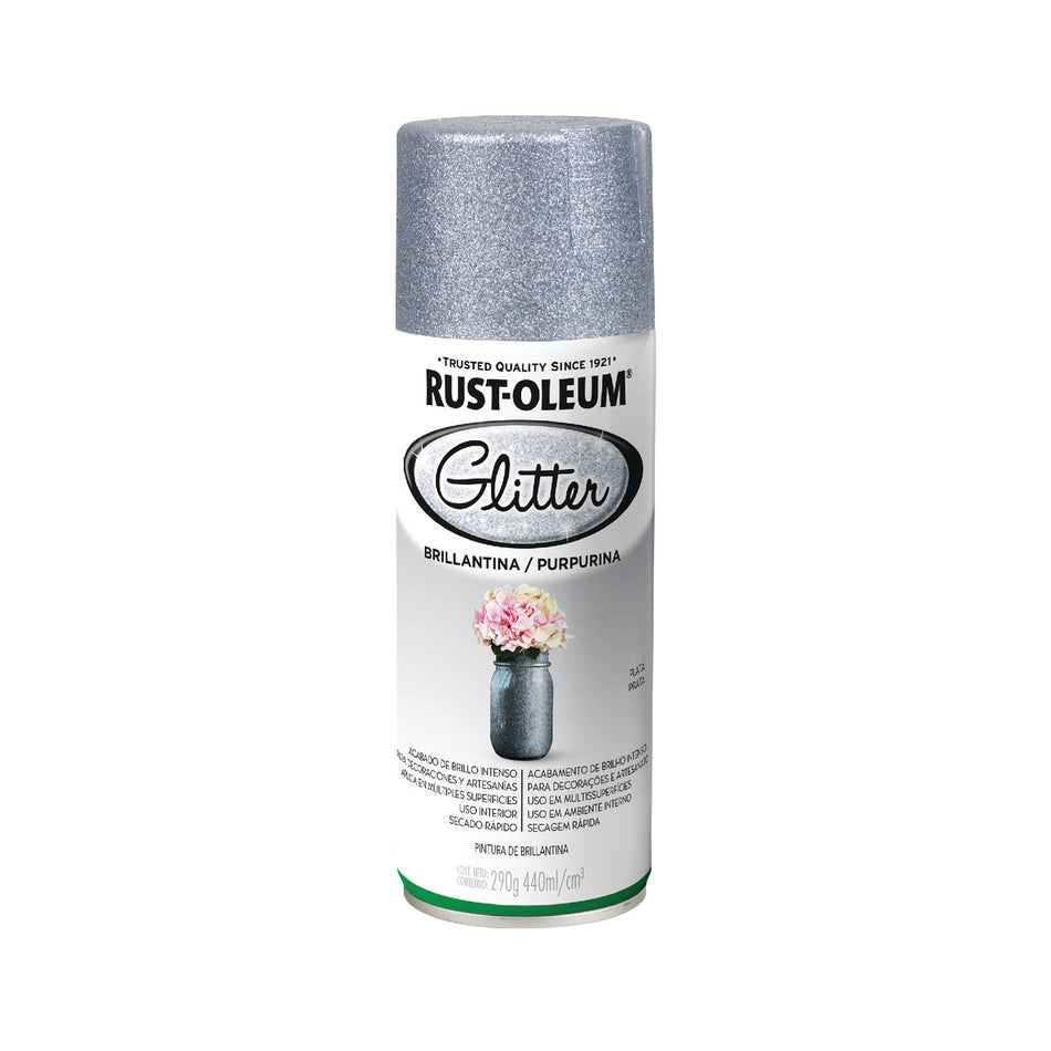 RUST OLEUM GLITTER  BRILLANTINA PLATA