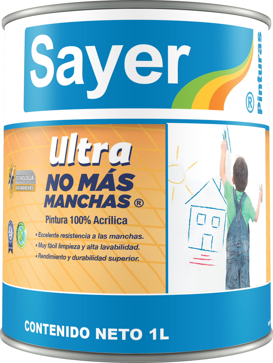 SAYER ULTRA NO MAS MANCHAS SEMIMATE BASE BLANCA 1L