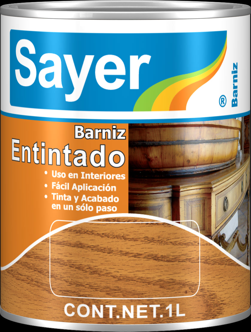 SAYER BARNIZ ENTINTADO CAOBA INGLES 1L