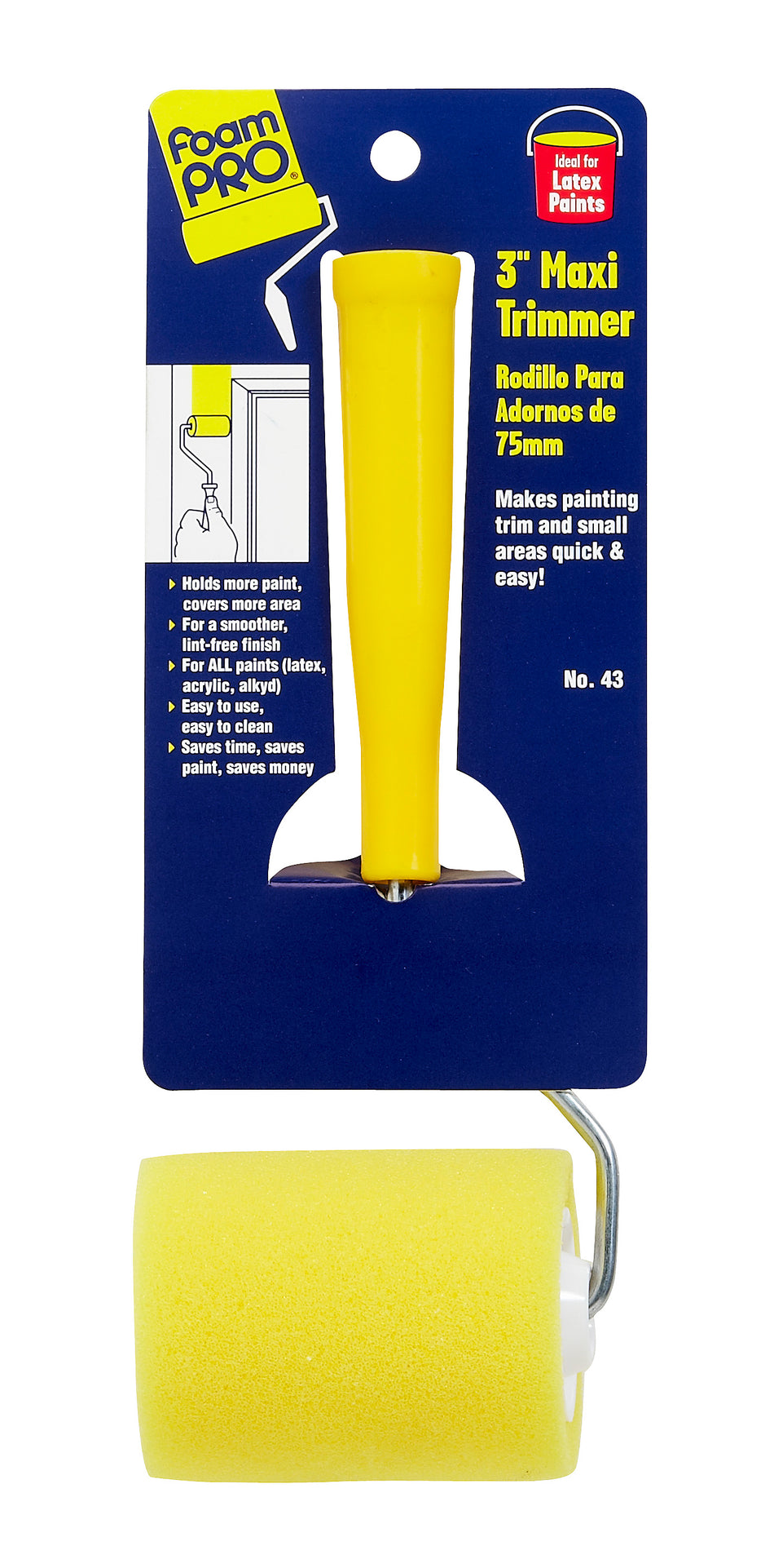 FOAM PRO RODILLO PARA DETALLES MAXI 3IN (7.62CM)