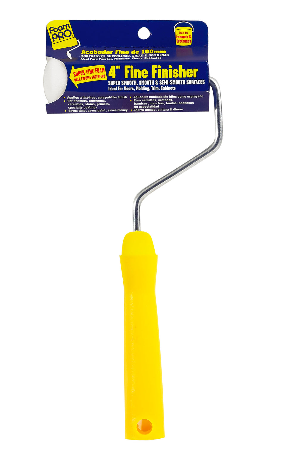 FOAM PRO RODILLO PARA SUPERFICIES SUPER LISAS LISAS Y SEMILISAS ACABADO FINO 4IN (10.16CM)