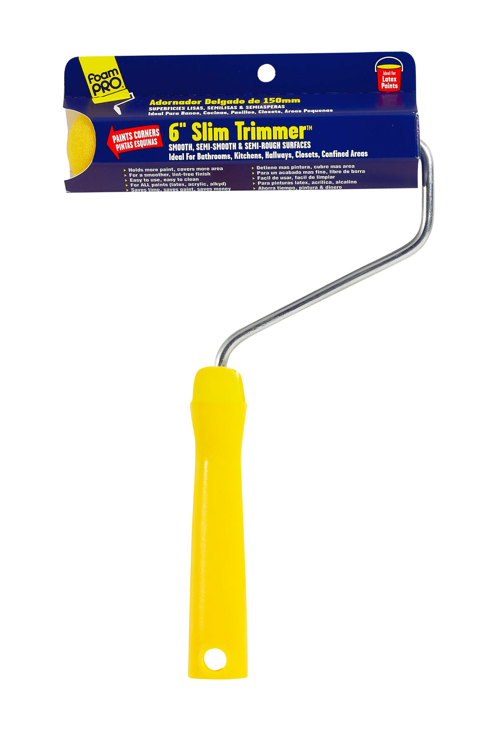 FOAM PRO RODILLO DELGADO PARA SUPERFICIES LISAS, SEMILISAS Y SEMIASPERAS 6IN (15.24CM)