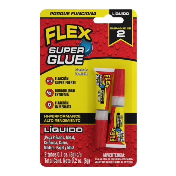 FLEX SUPER GLUE LIQUIDO 2 PACK TUBOS