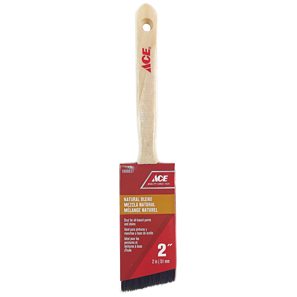 BROCHA ACE SELECT MANGO DE MADERA NATURAL DE 2 PULGADAS