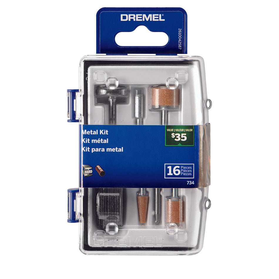 DREMEL SET/KIT DE ACCESORIOS DE MOTOTOOL 16 PZAS MODELO 734