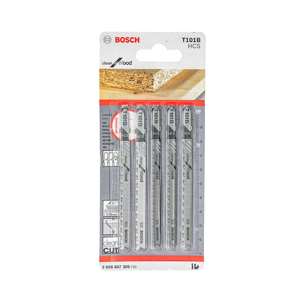 BOSCH SEGUETA T101B CLEAN FOR WOOD 5PIEZAS