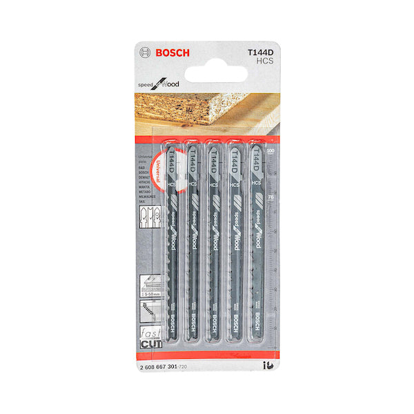 BOSCH SEGUETA T144D SPEED FOR WOOD 5PIEZAS