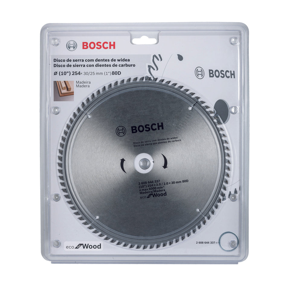 BOSCH SIERRA CIRCULAR DE MESA ECO FOR WOOD 10PULG 100 DIENTES