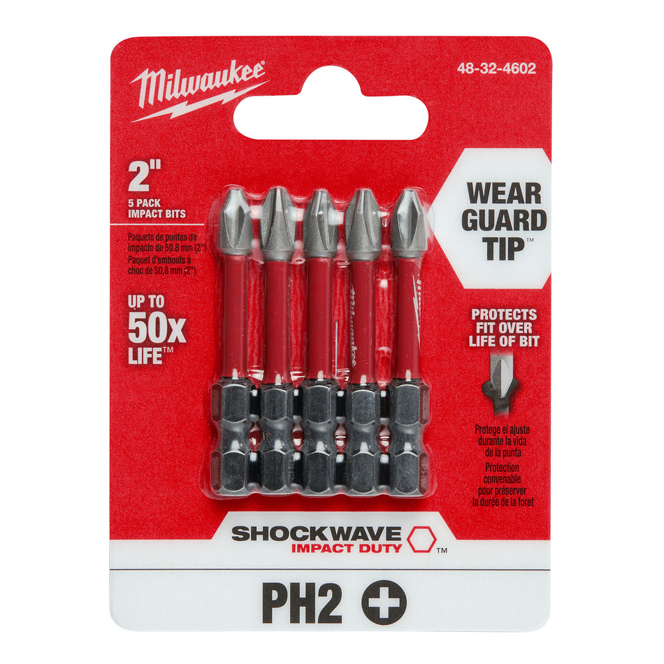 MILWAUKEE PUNTA PH2 2PULG 5PK