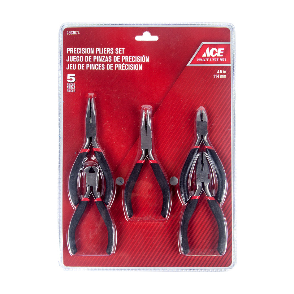 ACE SET DE PINZAS PRECISION MANGO VINYL 4.5IN (114MM)