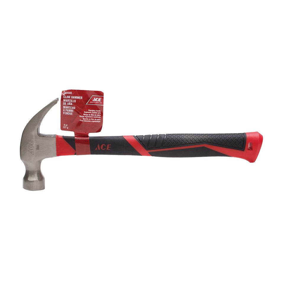 ACE MARTILLO CABEZA RECTA CON MANGO FIBRA DE VIDRIO 8OZ