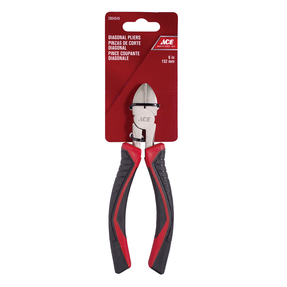 ACE PINZAS CORTE DIAGONAL MANGO TPR 15CM (6IN)