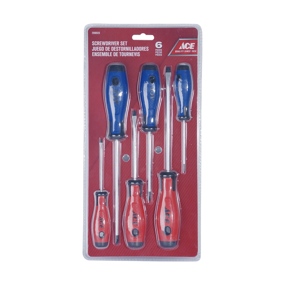 ACE SET DESARMADORES CON AGARRE SUAVE Y PRECISION