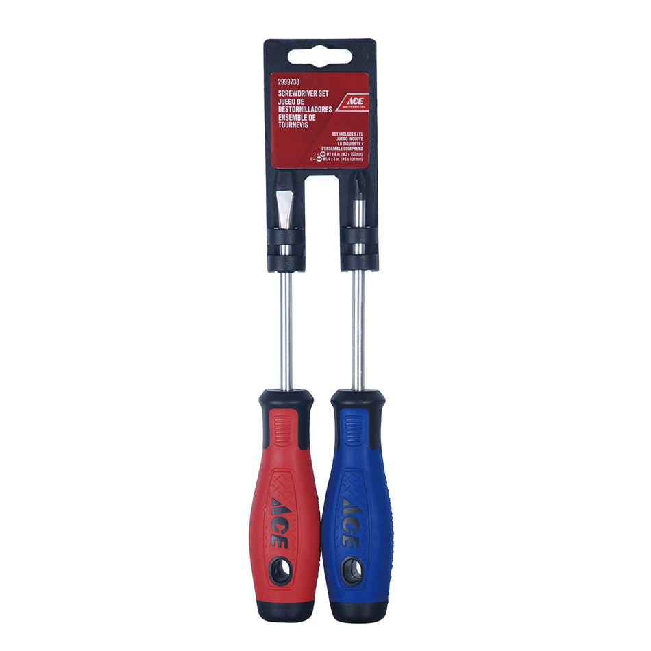 ACE SET DESARMADOR PHILLIPS #2X10CM Y 6 X 100MM