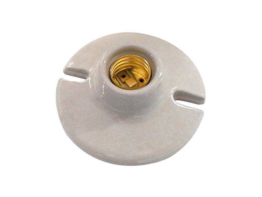 EATON PORTALAMPARAS DE CERAMICA BLANCA BASE REDONDA DE LATON 102MM 250V CA 660W 1 PC