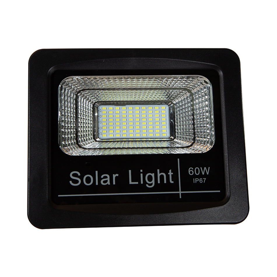 LAMPARA SOLAR PANEL  EXTERIOR LED 60W 6500K LUZ BLANCA IP67